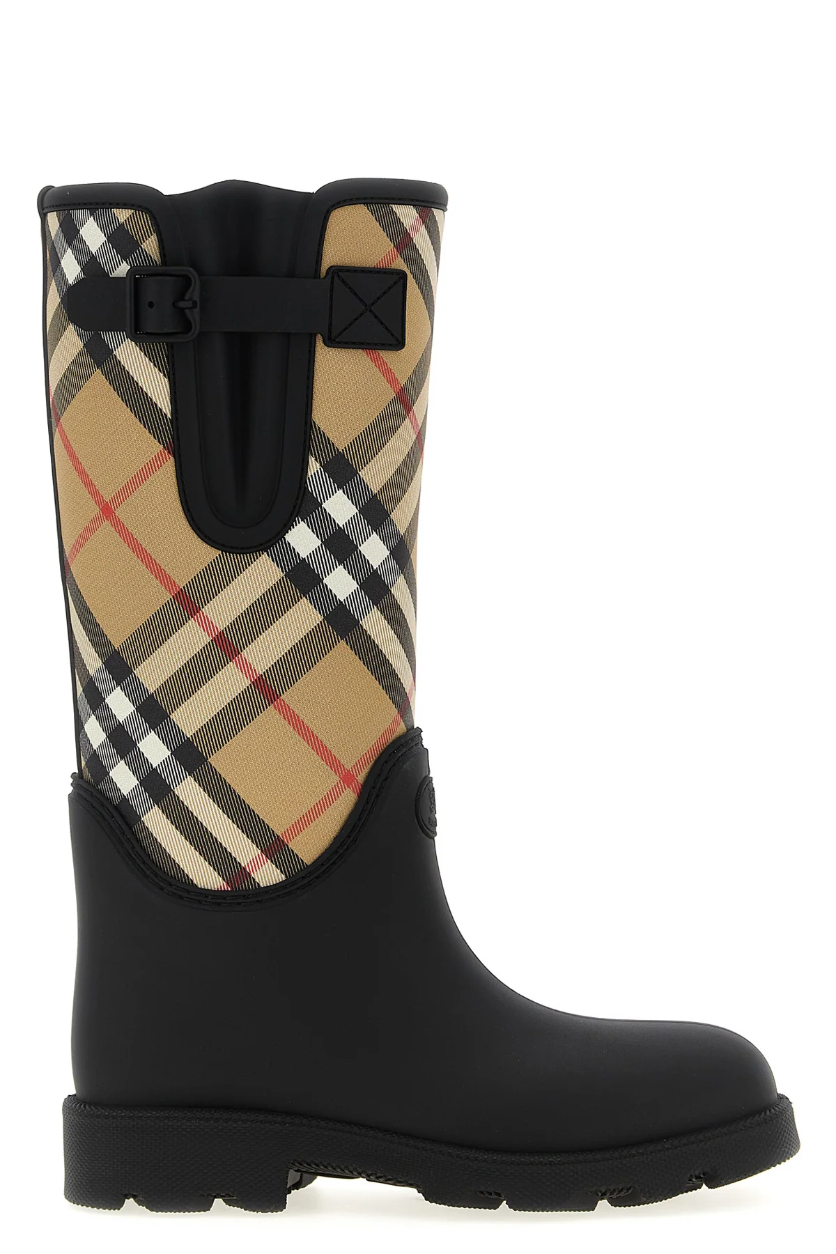 Burberry Marsh Stamp high rain boot with check-pattern shaft