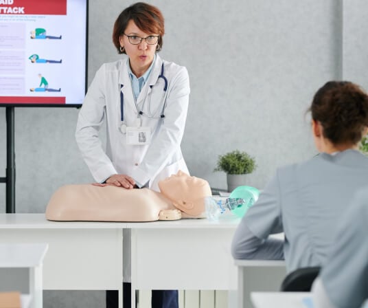 First aid training scene