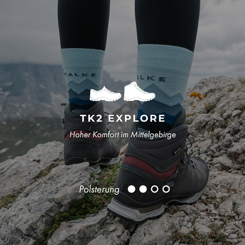 TK2 Trekkingsocke in einer herbstlichen Wanderszene