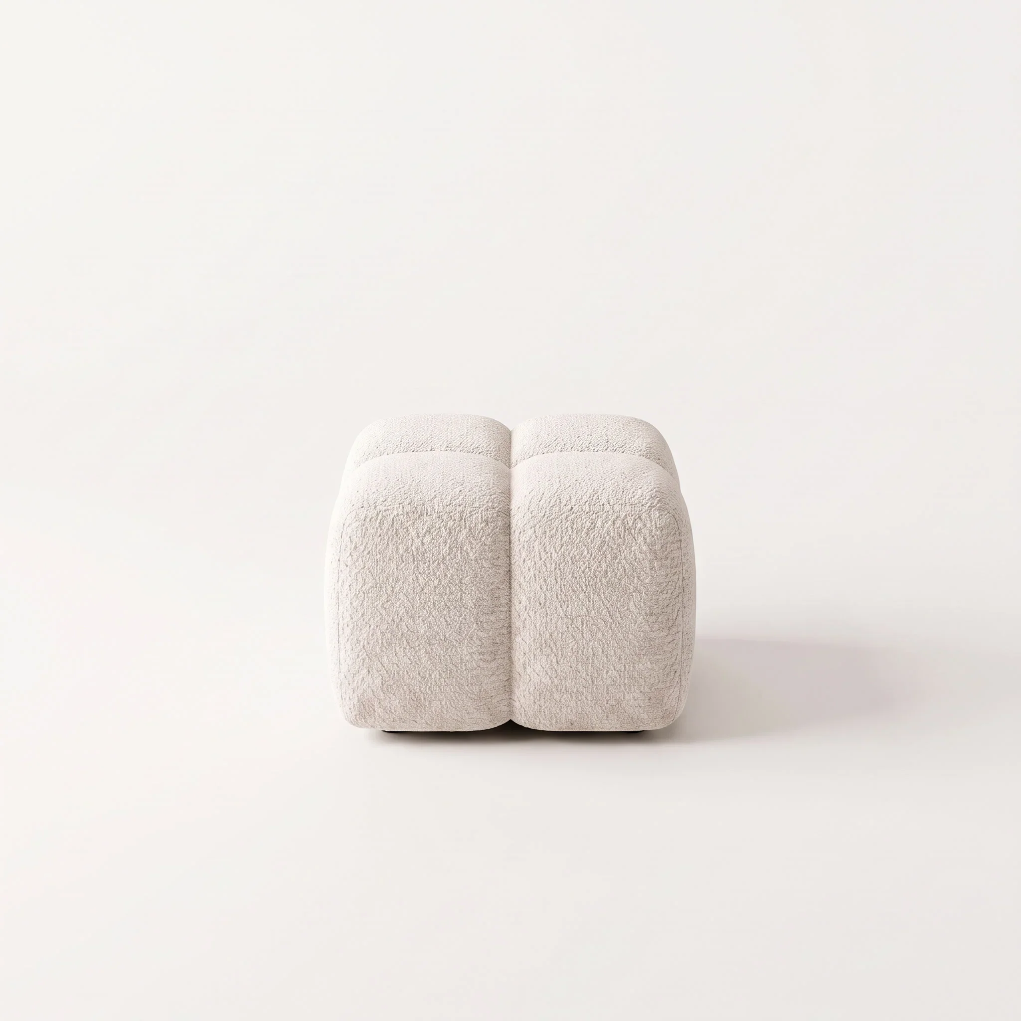 Beiges kleines Pouffe-Modul der Umbria-Serie