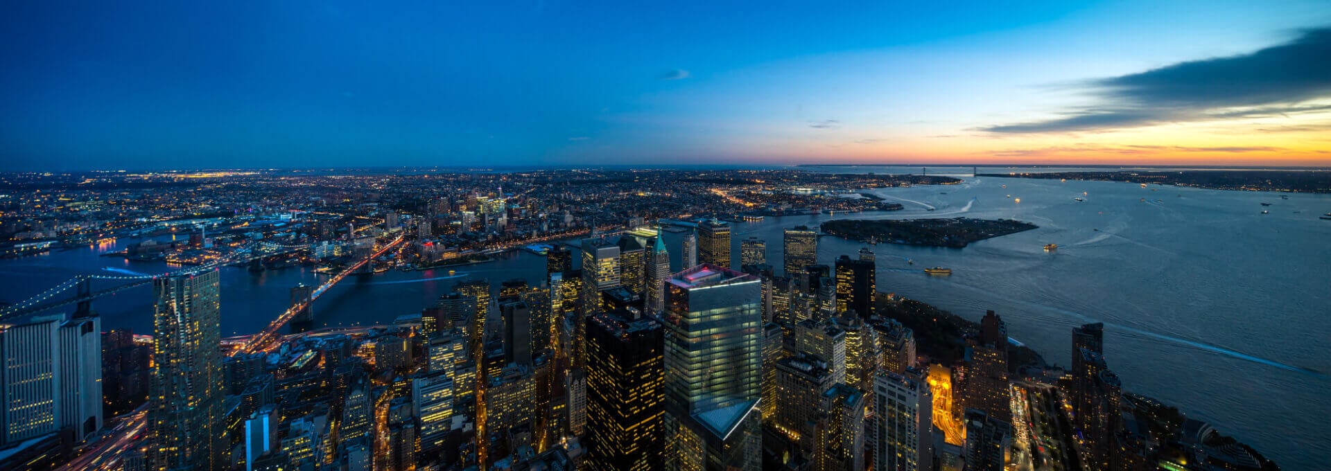 Espaço de visita do One World Observatory em Nova York