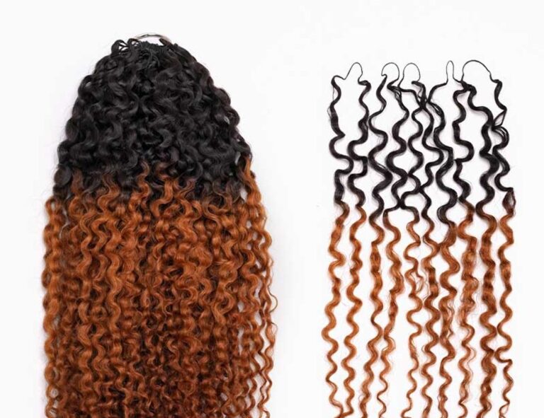 Fall Protective Hairstyle Guide: QVR.com Wigs and Extensions Tight curly crochet hair shown as a styled hair look