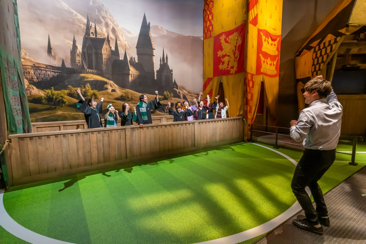 Quidditch set inside the studio tour