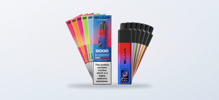Vapoholic Autumn Vape Guide: Kits and E-Liquids to Compare Elux Legend 8000 prefilled pod kit on a plain background